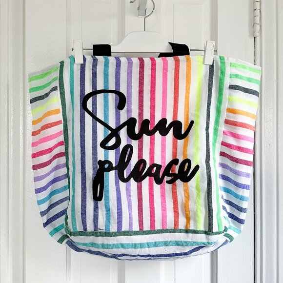 Las Bayadas Handbags - Las Bayadas Sun Please Beach Bag Tote Rainbow Colors - RARE - Used Once
